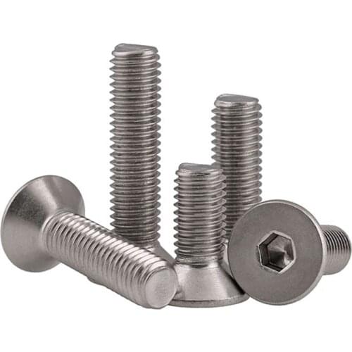 5pcs M6 M8 M10 Countersunk Screw A4 Stainless Steel Allen Key Hex Socket Bolt DIN7991