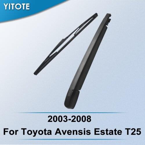 YITOTE Rear Wiper & Arm for Toyota Avensis Estate T25 2003 2004 2005 2006 2007 2008