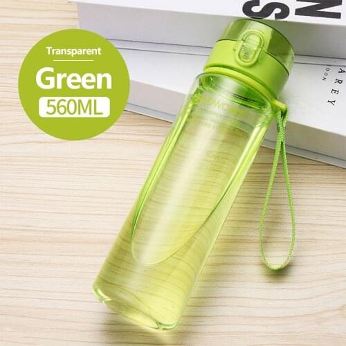 1PC 560ml Transparent Leakproof Plastic Matte Water Cup Outdoor Cold Juice Water Sports Cup with Portable Milk Rope Water Cup