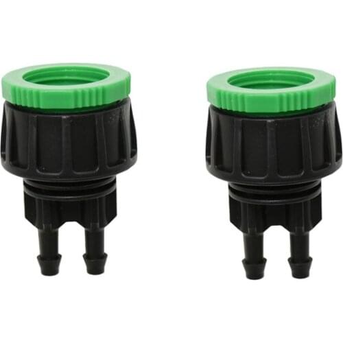 1/2" 3/4" Female to 1/4" Garden hose 2-way tap Y connector irrigation 4/7 faucet hose connector adapter 20PCS