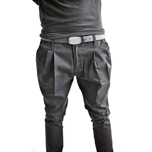 27-44! 2016 mens clothing trousers spring under fashion black skinny pants harem pants taper pants plus size singer costumes