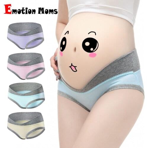 4Pcs/Lot U-Shaped Low Waist Maternity Underwear Pregnant Women Underwear Maternity Panties Pregnancy Briefs Women Clothes