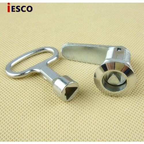800pcs IESCO electric appliance box lock power distribution box lock switch cabinet door lock triangle key rotating tongue lock