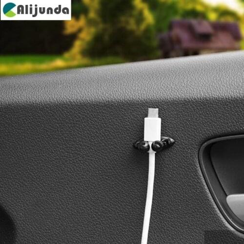 8 Pcs Car Charger Line Buckle Clamp Headphone / USB Cable Car Clip Plastic Car Accessories for Mitsubishi ASX/Outlander/Lancer