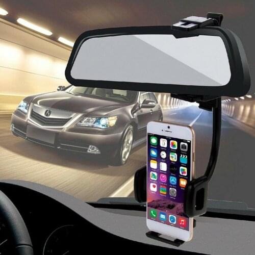 Car Rearview Mirror Phone Multi Holder Driving Recorder Fixing Clip Bracket