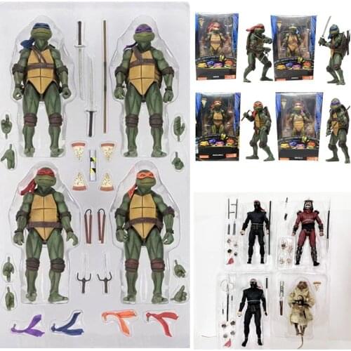 NECA Action Figure Raphael Leonardo Michelangelo Donatello Action Figure Shredder Krang Turtle Figure Classic Movie 1990s Film
