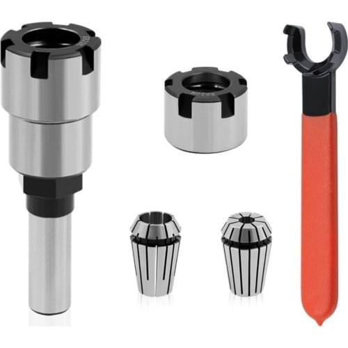 Wrench Shank Router Woodworking Milling Bit Chuck Extender ER20 M Drill Bits Power Tools Steel With Spring Collet Extension Rod