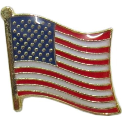 USA country Wave Flag shape tie bar