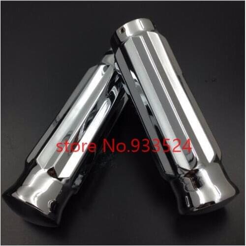 Chrome 7/8'' 22mm Handlebar Handgrip Grips for Suzuki GSX-R750 Honda CBR1000RR Yamaha FZR600R Kawasaki Motorcycle Ninja 250 500