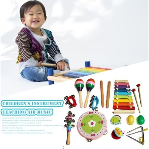 Preschool Education Toys Cute Safe Water-based Paint Sand Hammer Rainbow Bell Kids Parent-child Interaction Toys