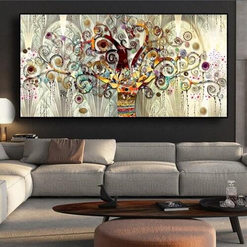 Artist Gustav Klimt Tree of Life Artist Scandinavian Canvas Painting Posters and Prints Cuadros Wall Art Picture for Living Room