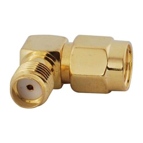 Superbat SMA Adapter SMA Plug Male to SMA Female Jack Right Angle RF Coaxial Connector