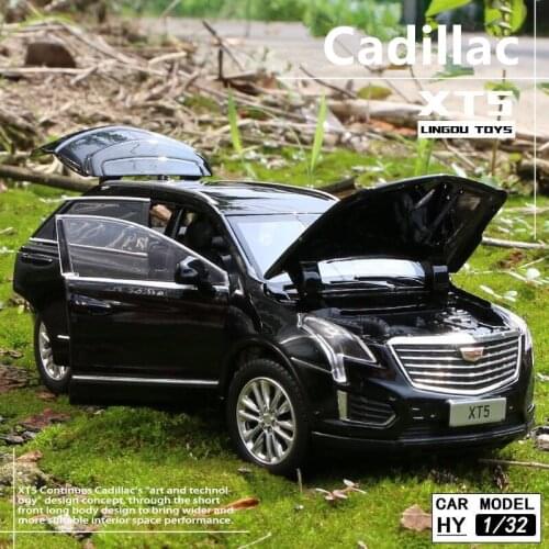 1/32 Cadillac XT5 SUV Alloy Car Model Diecast Metal Vehicle Toy Car Model Sound and Light Simulation Kids Toy Gift Free Shipping