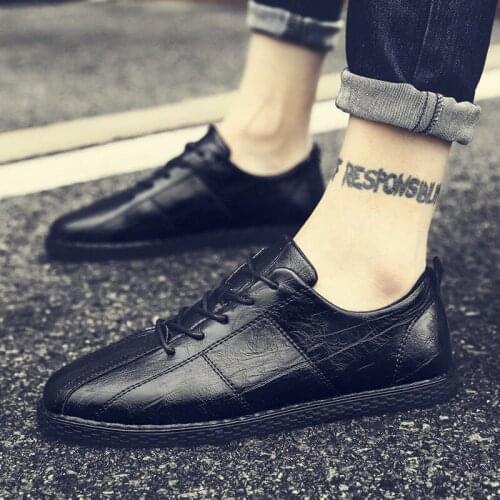 2021 Mens Fashion Leather Shoes Working Shoes Lace Up Business Casual Leather Shoes Flats Male Sneaker Zapatos De Hombre