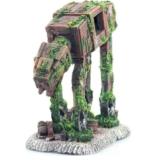 New Autobot Robot Dog Shape Aquarium Landscape Decorations Simulation Fish Tank Pet