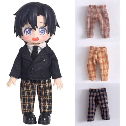 New OB11 BJD Doll Clothes Plaid pants Casual trousers or Shirt jacket for ob11,obitsu11,Molly, 1/12bjd doll accessories Clothing