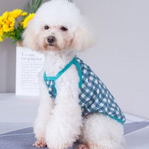 Pet Dogs Cats Clothing Soft Comfortable T-Shirt Fashion Striped Elastic Vest Sling Dress Supplies Apparel Pet Dogs Cats Costume