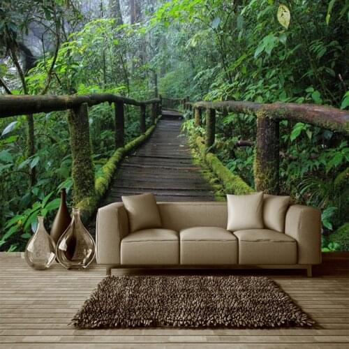 Wholesale Lanscape Scenery Forest 3d Wall Photo Murals for Living Room and Bedding room 3d Wall Murals Fresco Home Decor