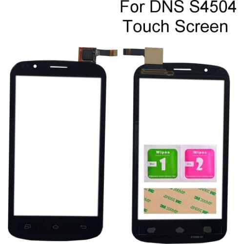 Touch Screen Front Glass For DNS S4504 Innos I5 Dialog i43 Digitizer Panel Sensor Tools 3M Glue Wipes Touch