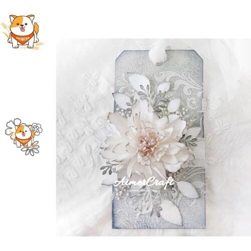3PCS Flower Plant Metal Cutting Dies Scrapbooking Stencil DIY Decorative Embossing Craft Die Cuts Card Making New Dies For 2019