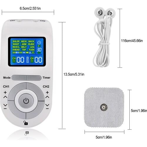 Professional Physical therapy Blood circulation Electronic Tens unit Low Frequency Rechargeable Digital Massage therapy machine