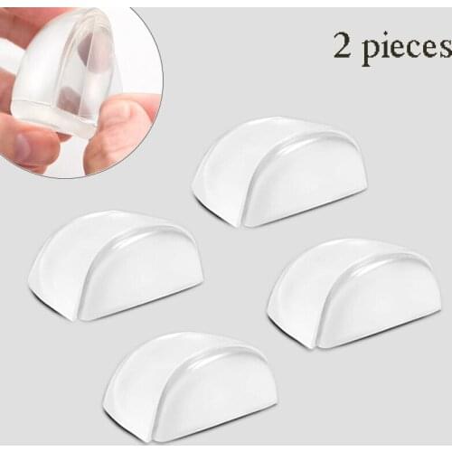 2Pcs Acrylic No Need Punch Transparent Door Stopper Door Holder Home Doorstop Supply