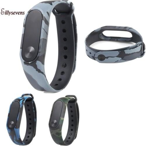 Spotr Smart Watch Watchbands Camouflage Pattern Strap WristBand Bracelet Replacement For Xiaomi MI Band 2 correa apple watch