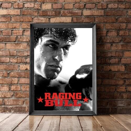 Raging Bull (1980) Poster Martin Scorsese Movie Robert De Niro, Cathy Moriarty, Joe Pesci Print Art Gift