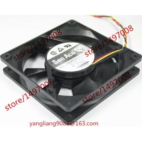 SANYO DENKI 109P1212H4011 DC 12V 0.45A 3-Wire 120X120X25mm Server Cooling Fan