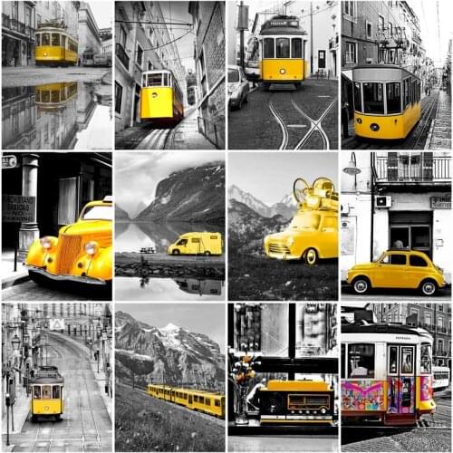 SDOYUNO Oil Painting By Numbers For Adults City Scenery 60x75cm DIY Paint By Numbers On Canvas Landscape Frameless Home Decor