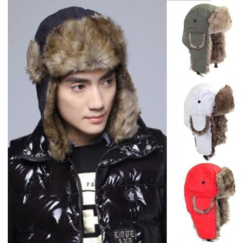 Hot Sale Ear Winter Hats Unisex Stylish Warm Men Cap Flaps Hats Hat Classic Hat Bomber Ski North Mens Winter Hat