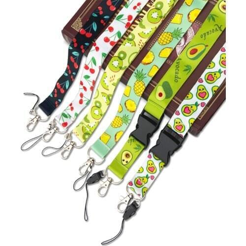 BH1155 Blinghero Cartoon Fruits Lanyard For Keys Phone Strap Cheery Avocado Lanyard Neck Strap Keychain Lanyards ID Badge Holder