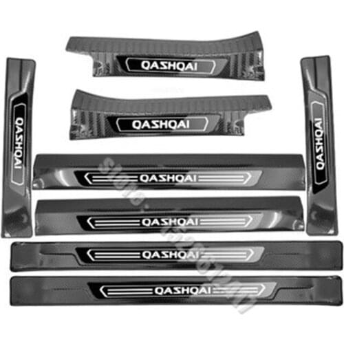 Car styling For Nissan Qashqai J11 2016-2021 Carbon fiber pattern stainless steel sill Scuff Plate/Door Sill Door Sill