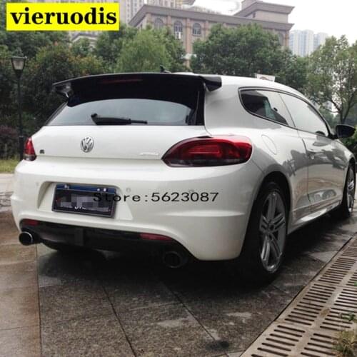 VOTEX style Scirocco Carbon Fiber Rear roof Lip Wing spoiler For Volkswagen VW Scirocco R 2010~2014
