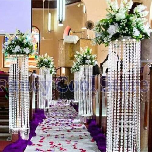 Wedding Crystal pillar road leads flower stand Luxury centerpiece Wedding Decoration 10pcs/lot
