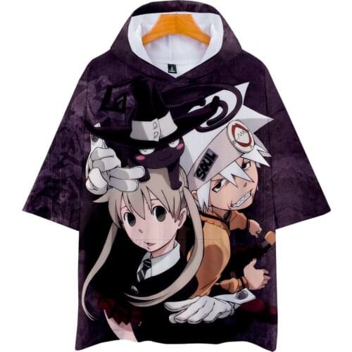 Anime Soul Eater hoodie t shirt Men Women t-shirt Couple Fashion tshirt Harajuku Casual t shirts Basic Funds Hooded Pullovers