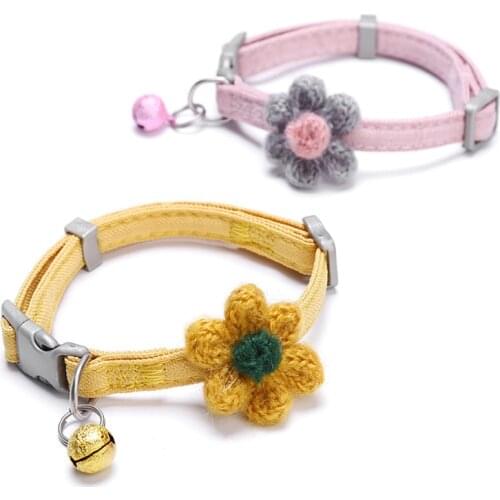 1PC Cat Collar Adjustable Buckle Bells Anti-lost Durable Cat Accessories Cute Breakaway Pet Collar Dog Necklace Collar For Cat