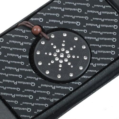 10pcs/lot Lava Quantum Pendant CZ Crystal FIR Germanium Ball on Back Black Health Fashion Charms Scalar Orgon Energy Jewelry