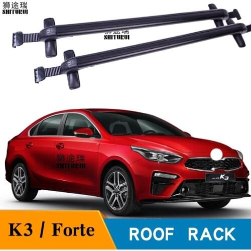 2Pcs Roof Bars for KIA K3 Forte Sedan 2013-2018 2018 2019 Aluminum Alloy Side Bars Cross Rails Roof Rack Luggage