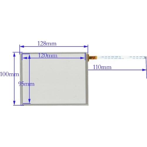 5.7inch 128mm*100mm this is compatible 4 line the cable width is 5mm touch screen panel 128*100 TouchSensor FreeShipping
