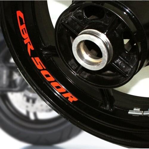 8X CUSTOM high quality motorcycle wheel decals waterproof Reflective stickers rim stripes For HONDA CBR500R CBR500 R CBR 500R