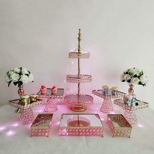 9pcs -16pcs Cake Snack Tray Porcelain Cake Stand Set Birthday Gift Dessert Vegetable Storage Rack Ceramic Fruits Basket