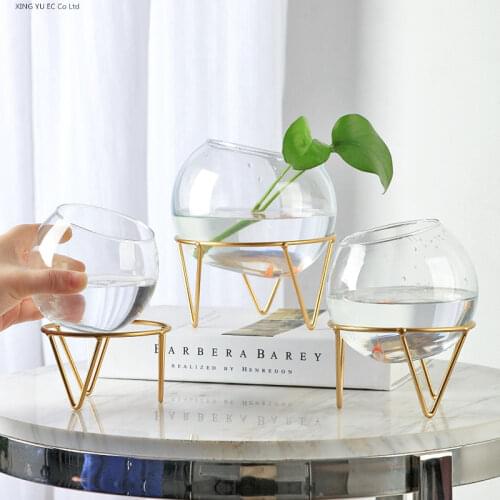 Home Decoration Accessories Modern Flower Vases for Homes Transparent Hydroponic Glass Vase Living Room Decoration Terrarium