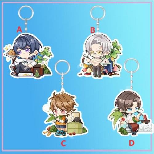 Anime Keychain Tears of Themis Marius Von Hagen Vyn Richter Acrylic Keyring strap Figure hanging accessories 6cm