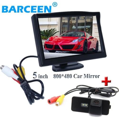 Car rearview camera and monitor 5" display +ccd image sensor for Volkswagen VW Magotan PASSAT CC/Golf 5/POLO hatchback / Jetta