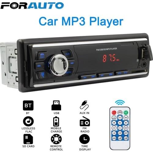 Car MP3 Player FM AUX TF USB BT Support 12V 12 Pin Blue Backlight 1 Din Radio Audio Auto Accessories