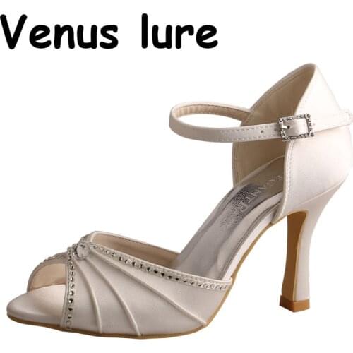 23 Colors) Ivory White Summer Shoes Sandals Women High Heel Shoes Peep Toe Size 7