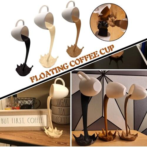 3D hot 15cm Suspended coffee cup Mug Standing Mug Home Bar Table Decoration art figure toys Christmas gift