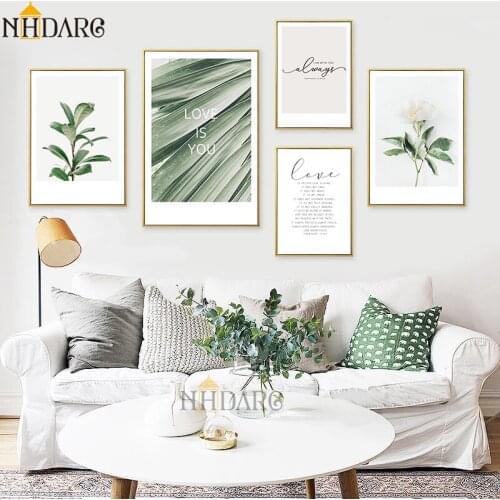 Leaves New Arrivals Wall Art Canvas Painting Green Style Plant Nordic Posters and Prints Decorative Picture Modern Home Decor