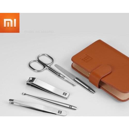 Xiaomi HUOHOU Stainless Steel Nail Clipper Beauty Scissors Tweezer Curette Stainless Steel Nail Clippers Set 5PCS/Set
